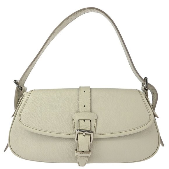 Burberry White Leather Shoulder Bag - Picture 1 of 10